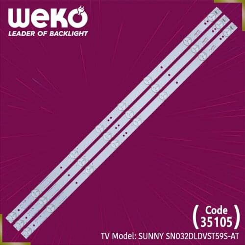 TV LED BAR-3BL-T5734102-005B - 8DL3-20T0-080100 - DY-01 - 57.4 CM 8 LEDS TOTAL 3 PCS