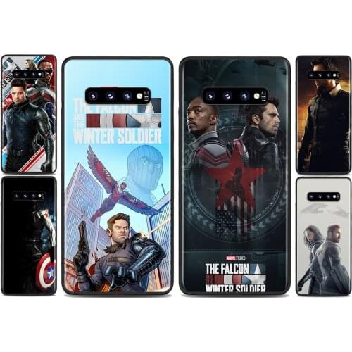 Falcon Winter Soldier For Samsung Galaxy S21 S10 S10E S9 S8 S7 Note 20 10 9 8 Ultra 5G Plus Edge Pro Black Phone Case