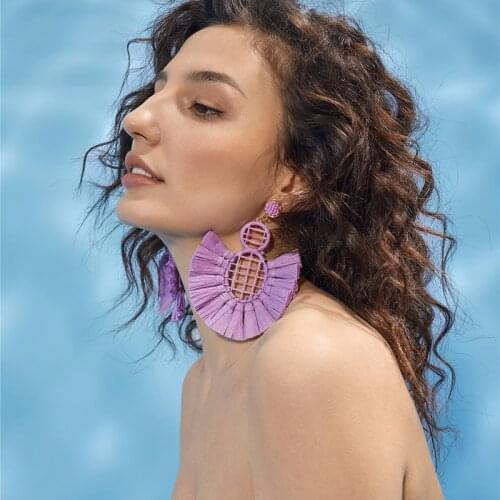 JURAN 43 Designs Handmade Beaded Hanging Earrings Womans Fashion Ethnic Drop Earrings Bohemian Wholesale Wedding Jewelry