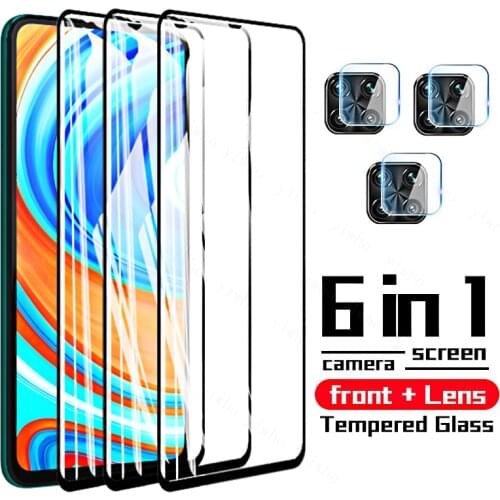 Tempered Glass for Xiaomi Redmi Note 9 Pro Max Full Cover Screen Protector Glas on Redmi Note9s 9s Note9pro 9T 9 S T Camera Lens