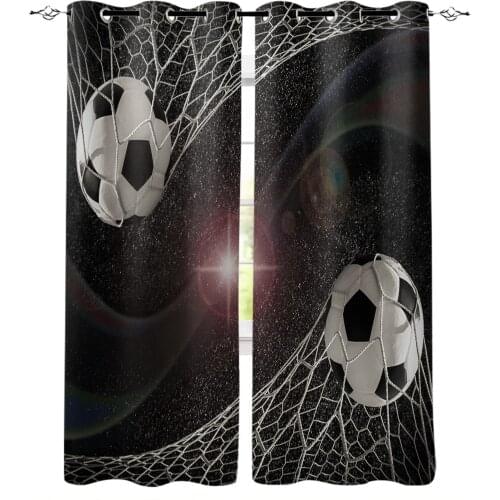 Soccer Football Game Competition In Gymnasium Home Decoration Living Room Curtains Window Treatments Curtain For Kitchen Bedroom