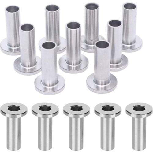 T316 Stainless Steel Protector Sleeves for 1/8Inch Deck Cable Railing Kit Hardware, DIY Balustrade System Marine Grade