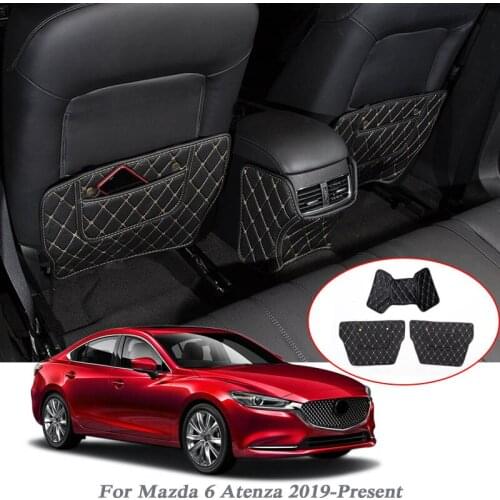 Leather Car Interior Seat Protector Side Edge Protection Pad For Mazda 6 Atenza 2019-Present Stickers Anti-kick Mat Car Styling