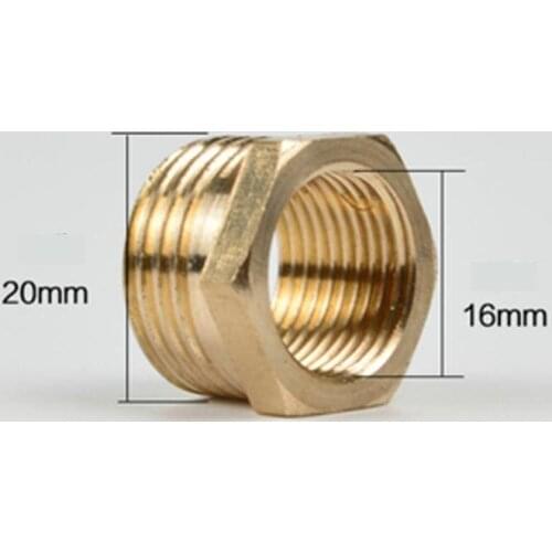 1/2" BSP Male Turn 3/8" BSP Female Brass Pipe Fitting Hex Bushing Fitting Coupler