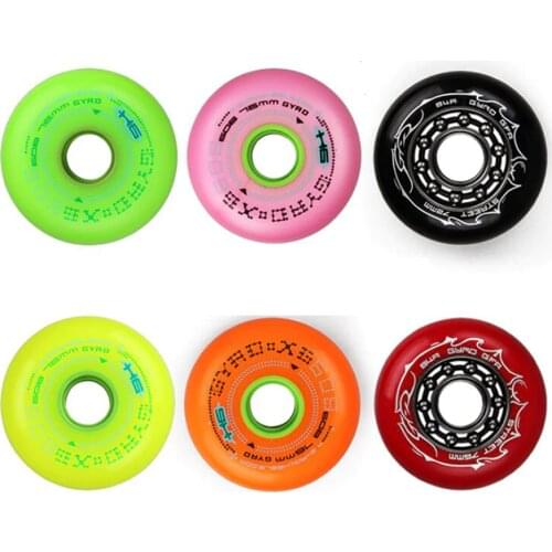 100% Original Gyro Inline Skate Wheels 84A Hardness For Slalom Sliding Roller Skating Wheels 72 76 80mm 8pcs/set Patines Tire