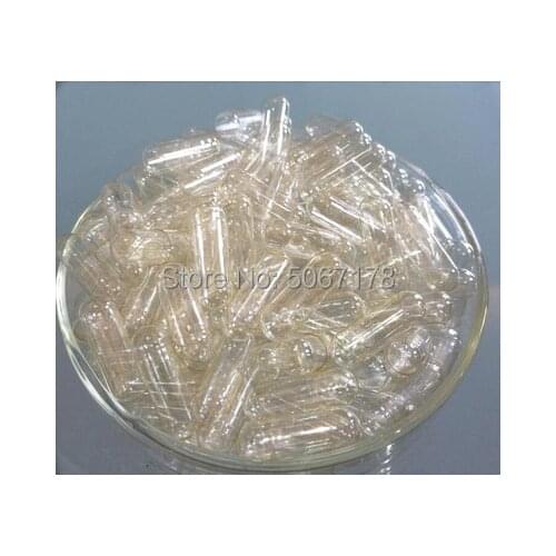 1000pcs Transparent Empty Capsules size 0,Hard Gelatin Empty Capsules(seperated or closed empty capsules)