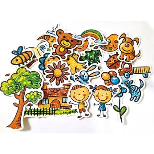 25PCS Kid crayon doodle Stickers Crafts And Scrapbooking stickers kids toys book Decorative sticker DIY Stationery