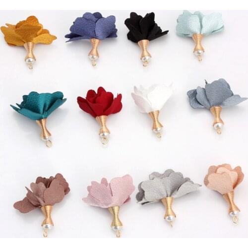 Free shipping 32mm Pearl peacock beads Gold hat Mix Color Silk Tassel Earring Pendant DIY 20pcs/lot