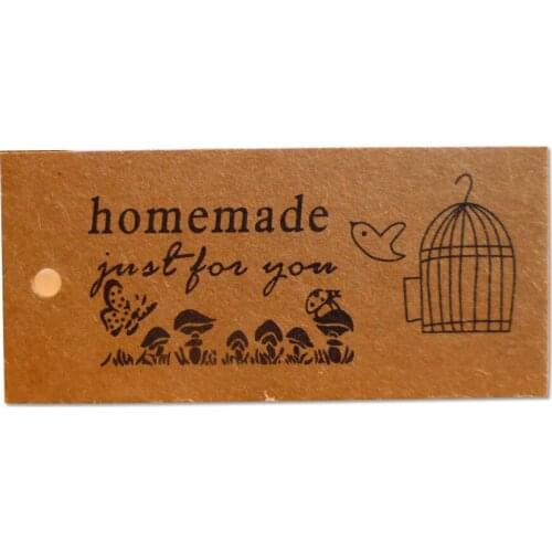 Retro Bird Cage Homemade Paper Swing Tags For Homemade Cake Card For Gift Wishes Box Baking For Gift Decorative Paper Hang Tags
