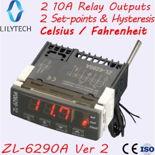 Digital Temperature Controller Thermostat Thermoregulator, incubator Relay LED 10A Heating Cooling, STC-1000, STC 1000, ITC-1000