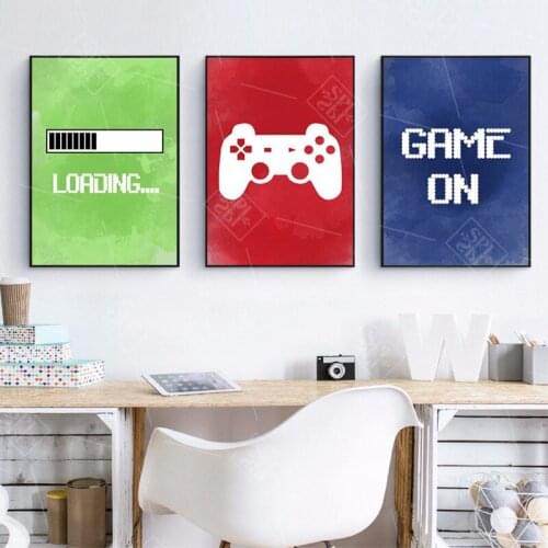 Video Game Decorative Canvas Painting Game Room Boy Room Hanging Pictures For Wall Decoration Home Decor