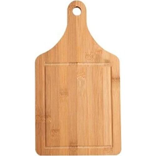 D08D Wooden Chopping Board Fruit Pizza Bread Plate with Handle Durable Hangable Cutting Board