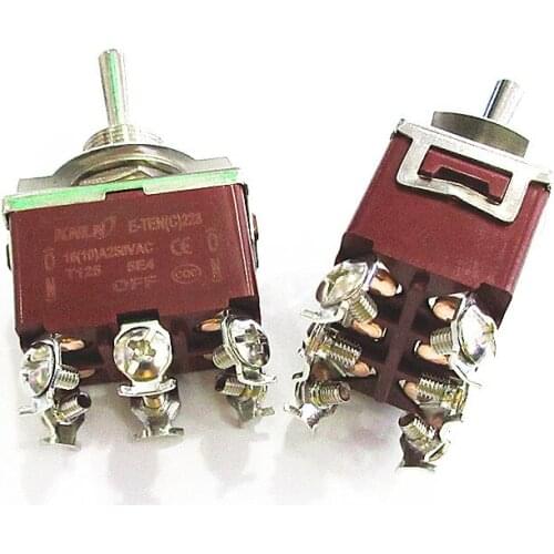 Bilateral Self-reset E-TEN223 Toggle Switch Bidirectional Automatic Reset Rocker Switch 6-pin Switch