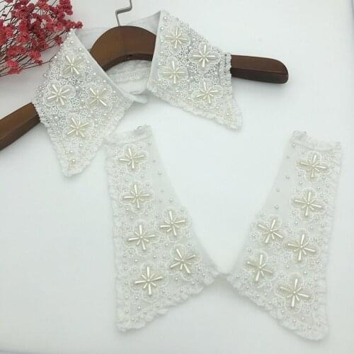 Elegant Handmade Beads Fake Collars Women Summer Dress Sweater Detachable Collars Blouse Tops Necklace Choker