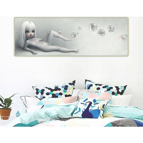 Citon Mark Ryden《Sophias Bubbles》Surrealist Canvas Oil Painting Artwork Poster Picture Wall Decor Home Living room Decoration