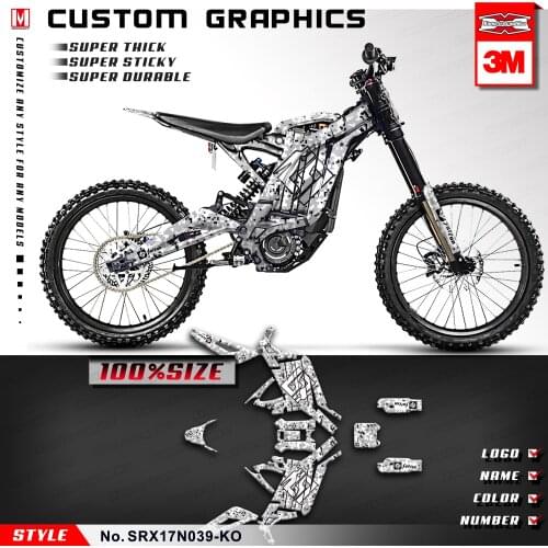 KUNGFU GRAPHICS Vehicle Wraps Full Sticker Kit for Sur-Ron Light Bee X S Electric Bike Style No. SRX17N039-KO, Customizable