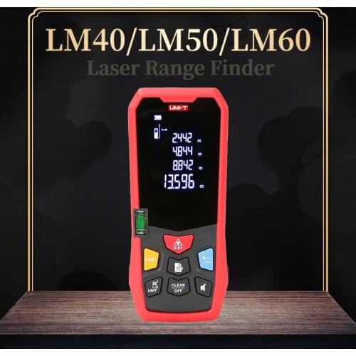 UNI-T LM40/LM50/LM60 Laser Rangefinder battery-powered 40m/50m/60m diastimeter HD 2.0"Color display Digital Laser Rangefinder