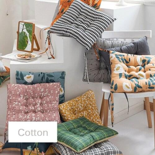 Fashion Floral Pattern Thickened Cushion Fruit Pattern Seat Cushion Office Computer Chair Cushion Soft Can Be Tied Stool Mat