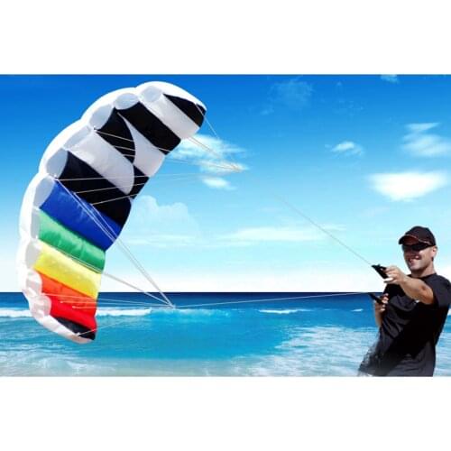 Inflatable Surfing Stunt Power Kite Surfboard Dual-Line Kitesurfing Parafoil Summer Beach Kite for Outdoor Water Sports