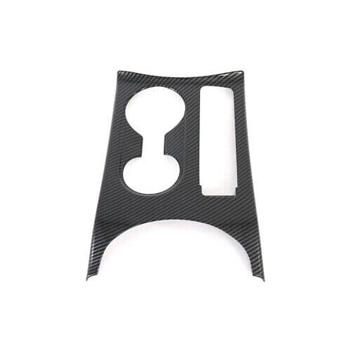 LHD Carbon Fiber Look Front Water Cup Holder Cover Trim For Kia Seltos 2019-2020