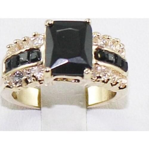 Genuine black Tourmaline Silver AAA Grade size 6#7#8#9