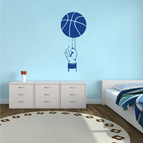 Drop Shipping Basketball Sign Art Wall Decal Decoration Fashion WallSticker For Living Room School Office Decor CX232