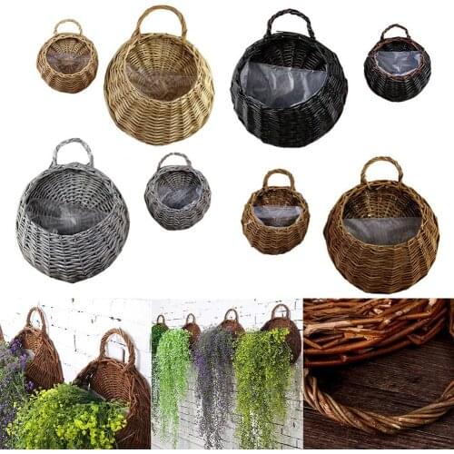 Birds Nest Wall Hanging Basket Wicker Gardening Home Garden Wedding Wall Decoration Storage Baskets Cesta Mimbre Oрганайзер