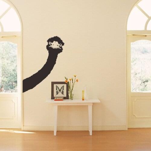 Stretched out the ostrich head vinyl wall decal home decor living room room bedroom art wallpaper removable wall stickers