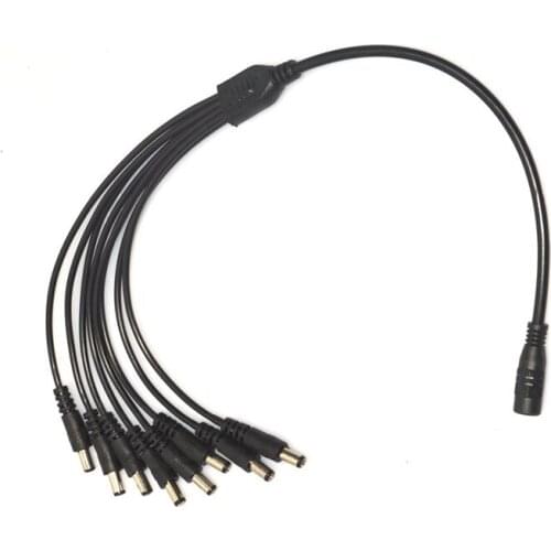 Power Splitter CCTV Security System Camera DC 1 Female to 8 Male Adapter Cable
