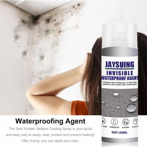 30ml Roof Leak Repair Spray Mighty Sealant Spray Permeable Invisible Waterproof Agent Bathroom Tile Waterproof Coating For Roof