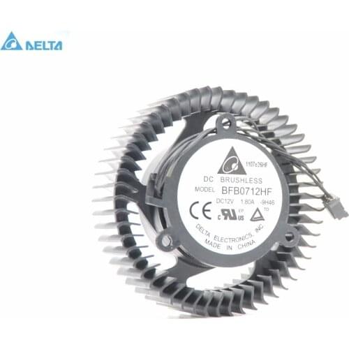 Original for delta BFB0712HF New original double ball pitch equilateral 38mm fan blade diameter 63mm 4P plug graphics card fan