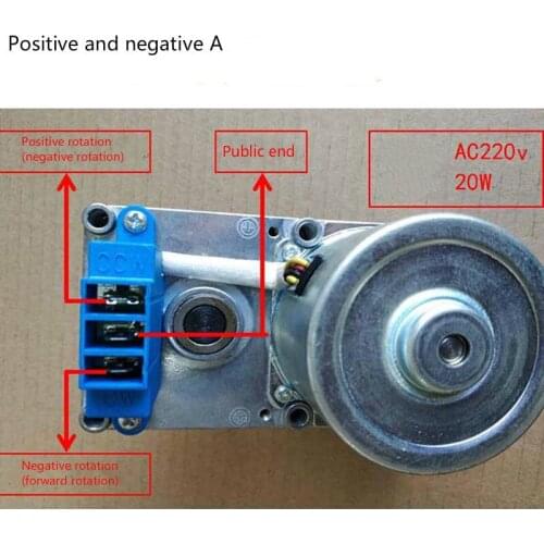 Screw drill screw motor fireplace accessories heating furnace motor 220v 20w stainless steel positive and negative high torque