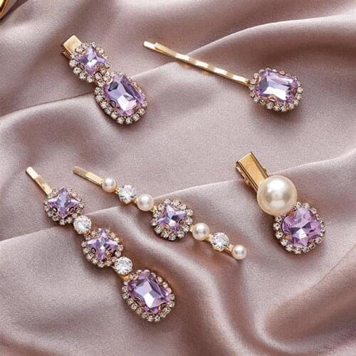 1pc Fashion Rhinestone Decor Hairpin Vintage Fashion Fake Pearl Hair Barrette Hair Clip For Women Ladies Girls Hair Accessories