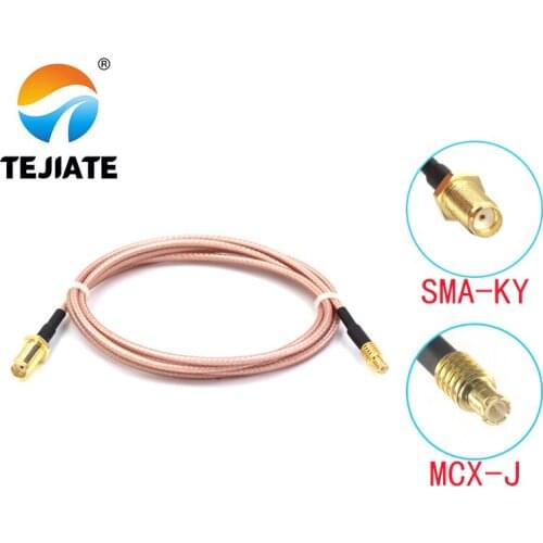 1PCS TEJIATE Adapter Cable MCX To SMA Type MCX-J Convert SMA-KY 8-90CM 1M 1.5M 2M Length Connector RG316 Wire