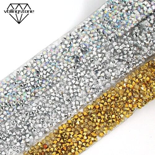 1 Yard Mix Hot Fix Rhinestone Trim Strass Ribbon 10mm 15mm 20mm 30mm Resin Hotfix Crystal Trim Rhinestone Iron On Clothes Bags