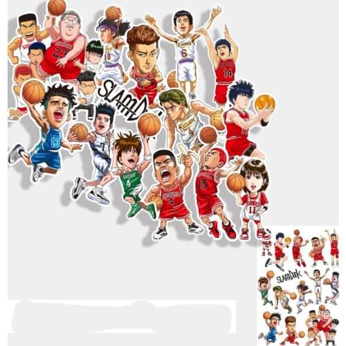 14pcs Anime cartoon Stickers Tide Brand Personality Suitcase Sticker Waterproof Computer Notebook Sticker