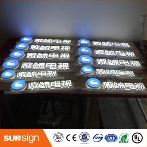3D Lighting Acrylic Mini LED Channel Letter Sign / Bending Machine Making Acrylic face Lighting Letters