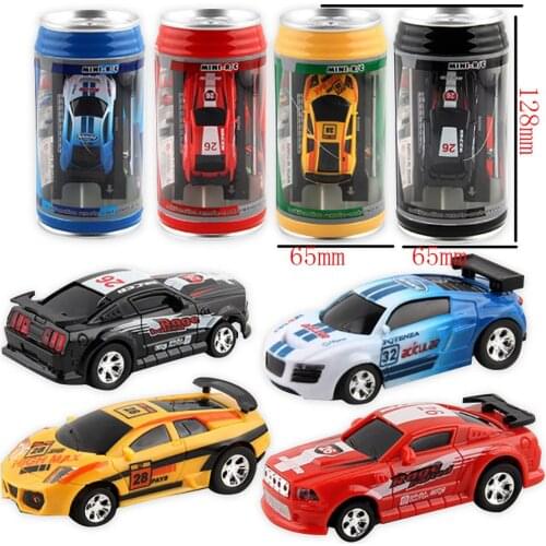 4 Colors 20Km/h Coke Can Mini RC Car Radio Remote Control Micro Racing Car 4 Frequencies Toy For Kids Gifts RC Models