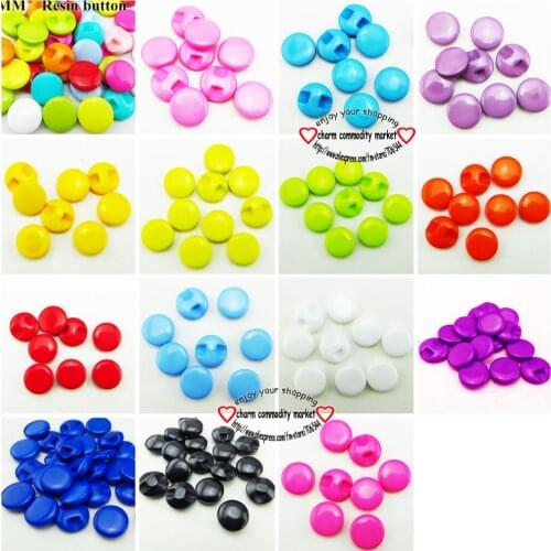 50PCS 12.5MM Mixed Dyed RESIN Pearl Buttons Fits Coat Boots Sewing Clothes Accessories Garment Decoration Button R-777