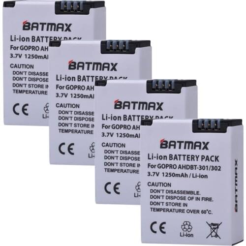 Batmax AHDBT-301 AHDBT301 AHDBT301 AHDBT302 Rechargeable Battery for GoPro HERO3+ HERO3 and GoPro AHDBT-201 AHDBT-301 AHDBT-302