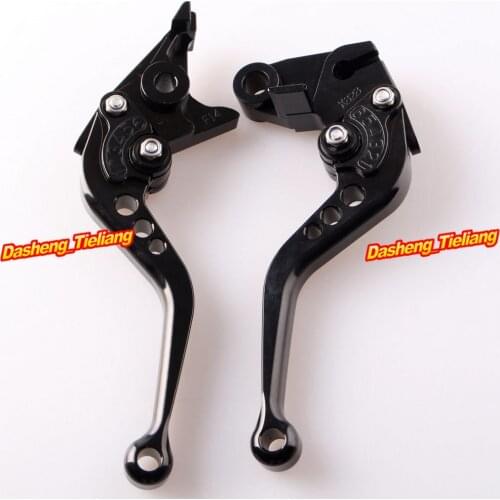 CNC Aluminum Racing Brake Clutch Levers for Kawasaki 2005-2007 ZZR600 & 2004-2005 ZX10R & 2003-2006 Z1000, BLACK
