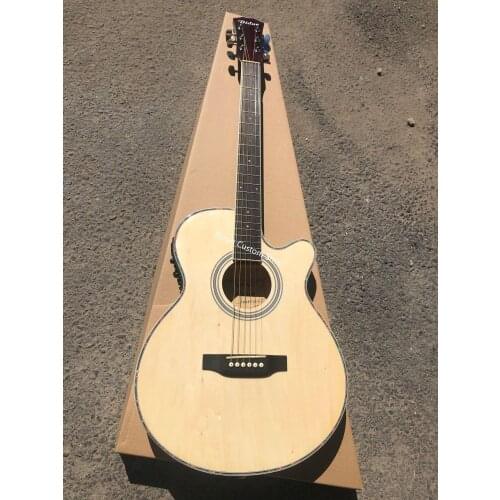 Free shipping 40 inches 7545R eq wholesale thin body acoustic electric guitar BEGINNER guitars Steel-String flat top guitar