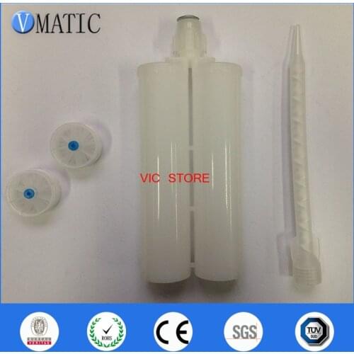 Free Shipping 400ml/cc Two Component Plastic Cartridge 1:1 With Static Mixer