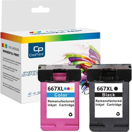 Civoprint Plus Ink Advantage 6075 6475 6476 1275 2374 2375 2376 2775 Printer Ink Cartridge Replacement for HP Inkjet 667 XL