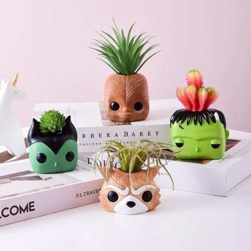 Nordic Creative Ceramics Cute Animal And Plant Simulation Decoration Succulents Living Room Flower Pots Home Decorat Ornaments