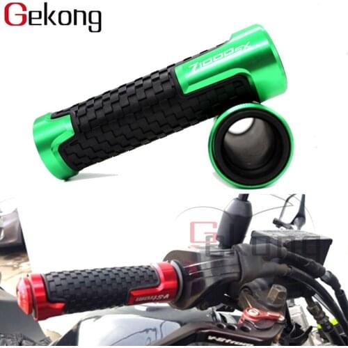 For KAWASAKI Z1000SX Z1000 SX 2010-2018 2017 2016 7/8'' 22mm Motorcycle Handlebar Grip CNC Aluminum With Logo "CRUISYM"
