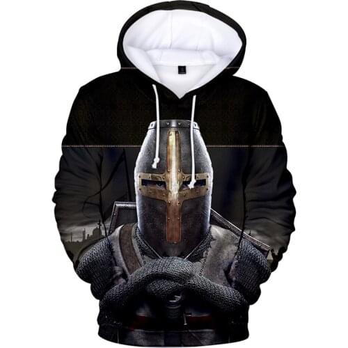 Sidno Newest Knights Templar 3D Hoodies Men/Women Polyester Sweatshirt Boys Thin Coat Trend Knights Templar Hoodies