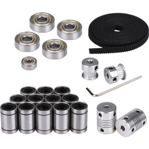 Reprap movement kit GT2 belt pulley 608ZZ bearing lm8uu 624ZZ bearing Coupler Shaft 5*5mm or 5*8mm 3D Printer Parts