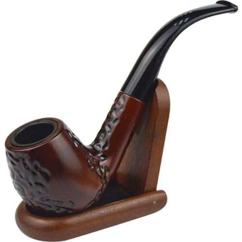 Hot Classic Carve Resin Pipes Chimney Filter Smoking Pipe Tobacco Pipe Cigar Narguile Grinder Smoke Mouthpiece