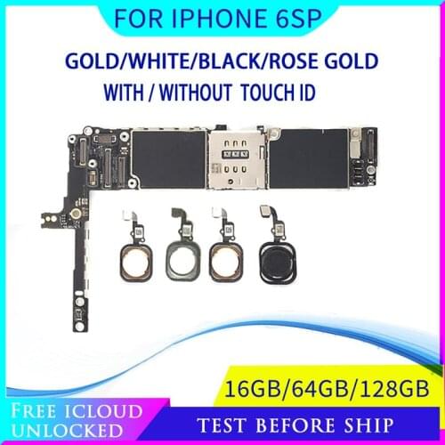 16gb / 64gb / 128gb for iphone 6s plus Motherboard with/without Touch ID,Original unlocked for iphone 6s Plus Mainboard